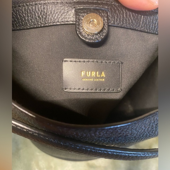 Furla Danae Black Leather Shoulder Bag - Picture 9 of 10